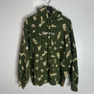 Supreme Box Logo Russian Camo 2021 Hoodie Mens Medium Green *FLAW*